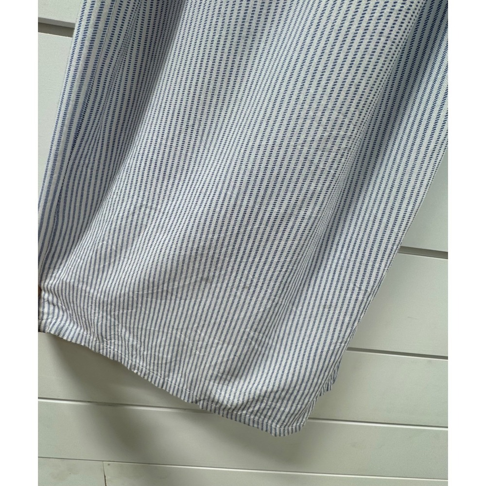Japna Womens Blue White Striped Embroidered Wide Leg Jumpsuit Medium NWT - Picture 8 of 8